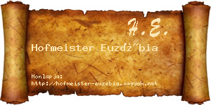 Hofmeister Euzébia névjegykártya